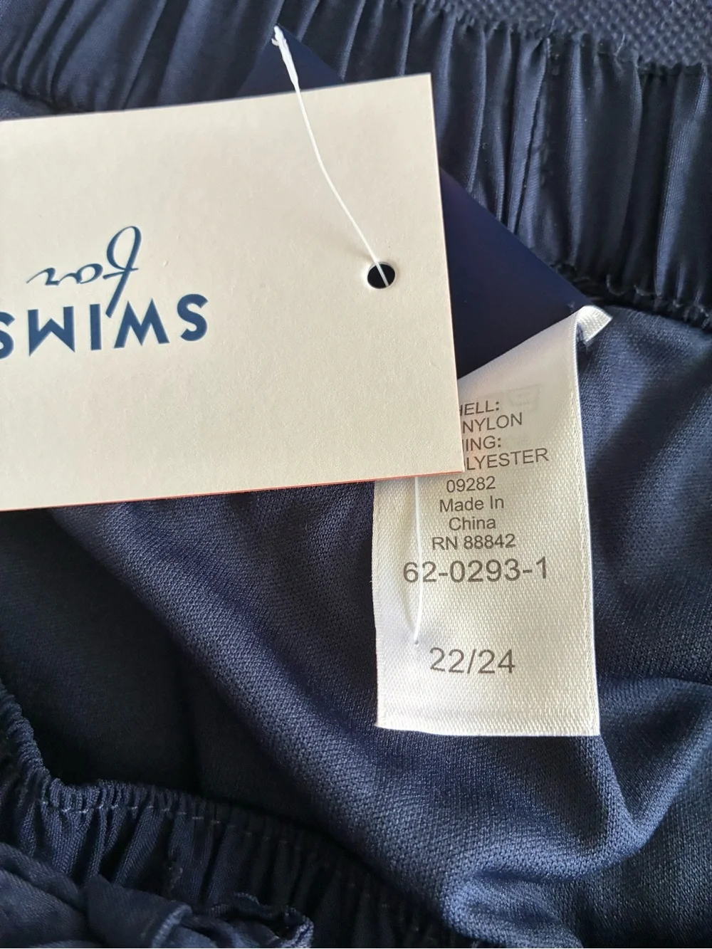 Swimsuits For All Navy Elastic Waist Woman’s Shorts With Pockets Size 22-24 NWT